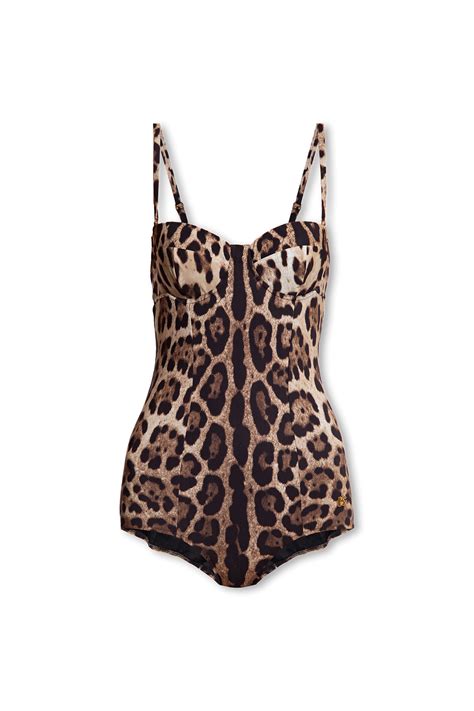 Brown One Piece Swimsuit Dolce And Gabbana Vitkac Gb