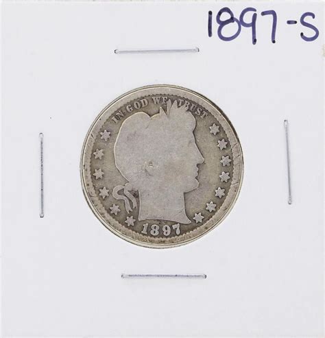 1897 S Barber Quarter Coin