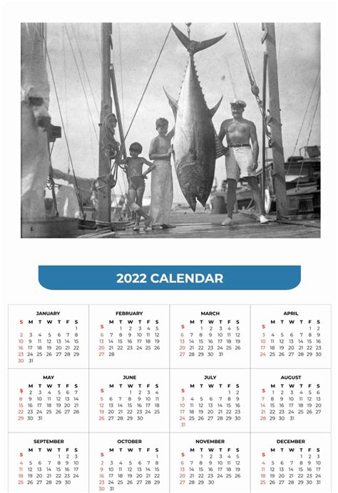 Year At A Glance Calendar Glance 2022 Ernest Hemingway And Sons Cath