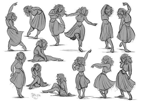 Character Pose Sketches For Fun I Drew Along A Figure Drawing Video