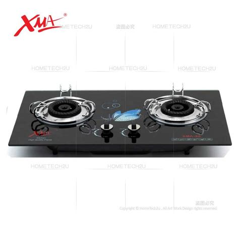 Khind 2 burner infrared gas cooker with gas saving igs1516. XMA Double Burners Glass Stove Glass Built In Hob XMA-88 ...