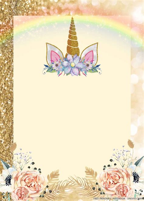 They're highly customizable, which means you can take the. (FREE PRINTABLE) - Magical Unicorn Birthday Invitation ...