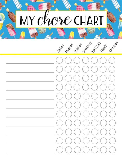 Summer Chore Charts Free Printables And Secrets For Enforcing Them