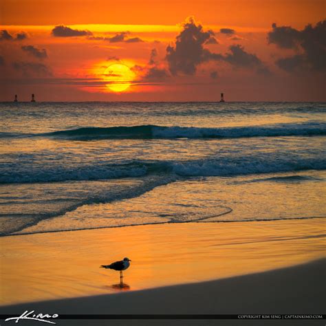 Sunrise Miami Beach Florida Royal Stock Photo