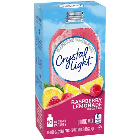 Crystal Light Raspberry Lemonade On The Go Powdered Drink Mix 10 Ct
