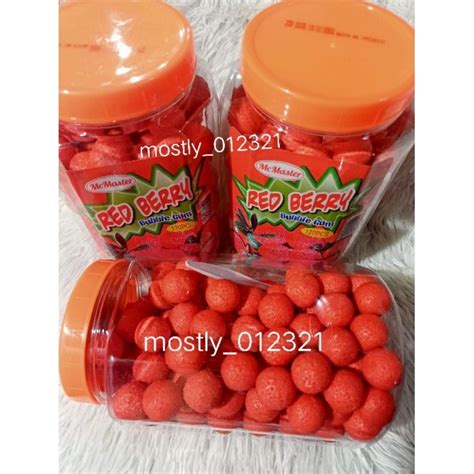 Red Berry Bubble Gum 120pcsjar Shopee Philippines