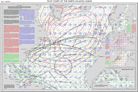 Pilot Chart North Atlantic January Atlas Of Pilot Charts Covering The