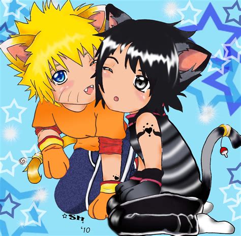 Naruto Sasuke Kittens By P0la Star08 On Deviantart