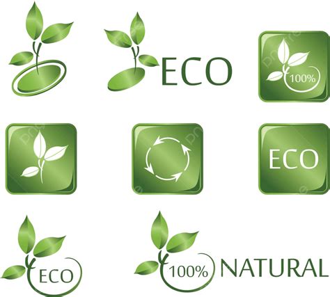 Green Eco Icons Ecology Environmental Factory Vector Ecology
