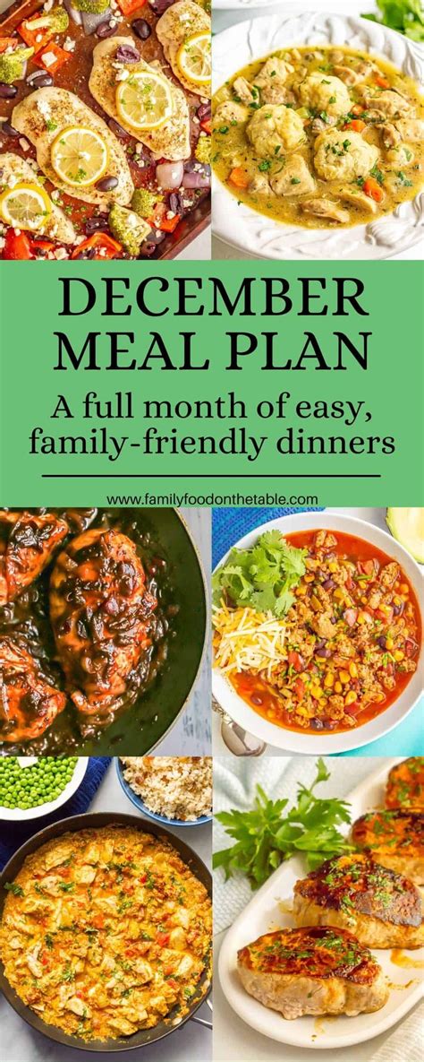 December Meal Plan Artofit