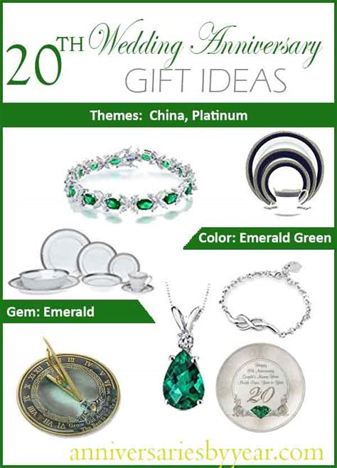 We've got everything you need to know about 20th anniversary gifts and celebrations right here, including gift ideas, experiences and more. 20th Anniversary - Twentieth Wedding Anniversary Gift Ideas