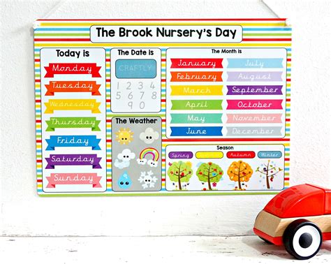 Childrens Calendar Kids Routine Educational Learning