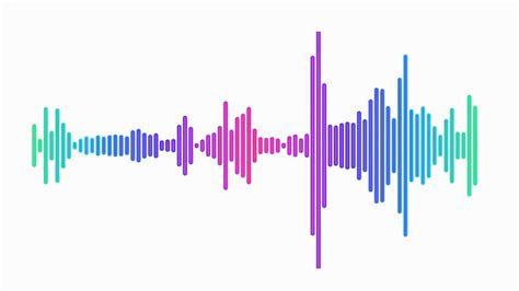 Audio Spectrum Line Waveform Animation On White Background Stock Video