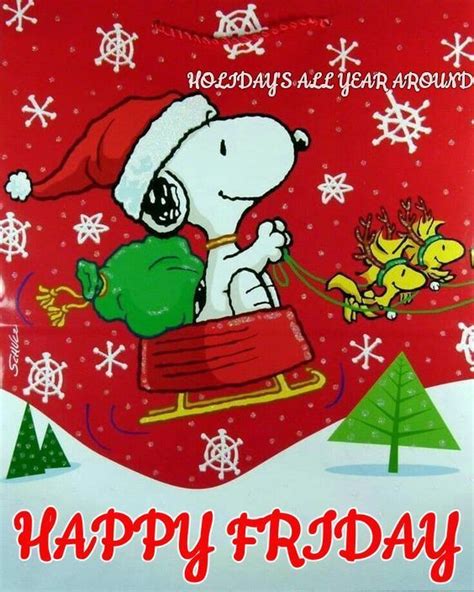Santa Snoopy Happy Friday Quote Pictures Photos And Images For