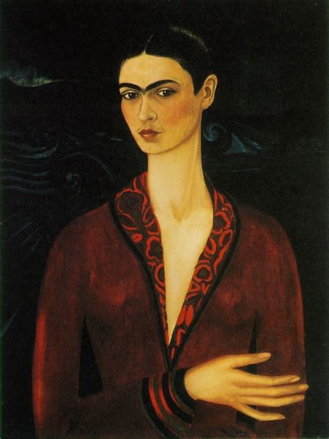 Self Portrait With Velvet Dress By Frida Kahlo Useum