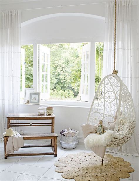 Hanging chair is a popular piece of furniture. Dreamy girls room with Byron Bay hanging chair and ...