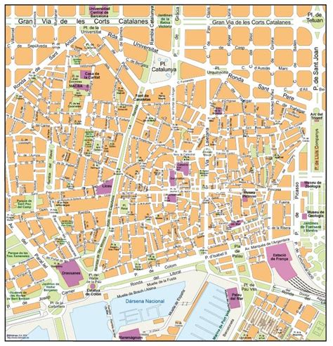 Go back to see more maps of barcelona maps of spain Barcelona old city map - Alte Karte von barcelona ...