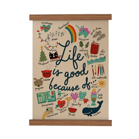 Life Is Good Original Paper Scroll Poster Papemelroti