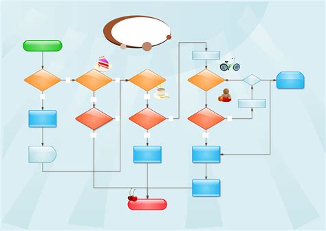 Color Flow Chart Template Free Download