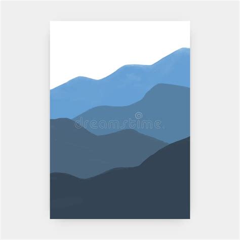 Abstract Mountain Landscape Background Natural Poster Design With