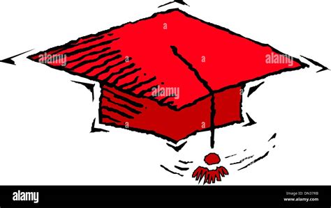Graduation Cap Tassel Red Ribbon Hi Res Stock Photography And Images