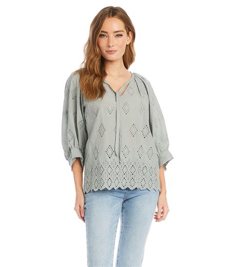 Assorted Karen Kane Eyelet Peasant Top Styles Adds A Stylistic Touch