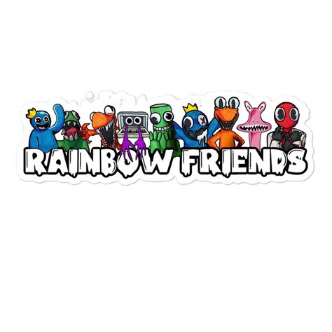 Rainbow Friends Sticker, Roblox Rainbow Friends Sticker - Etsy