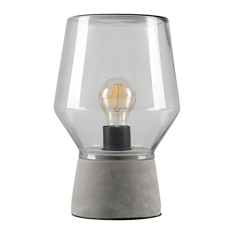 This 17 table lamp is ideal for casting a warm glow over your cozy reading nook, bedside nightstand, or dining room sideboard. Corin Glass Tumbler / Cement Table Lamp - Ledlam Lighting