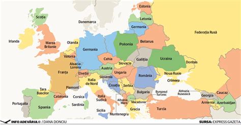 Harta politică a lumii a parcurs o îndelungată istorie de dezvoltare, care cuprinde milenii, începând cu diviziunea socială a muncii, apariţia proprietăţii private şi divizarea societăţii în clase sociale. Cum văd ruşii harta Europei în 2035. România, unită cu R ...