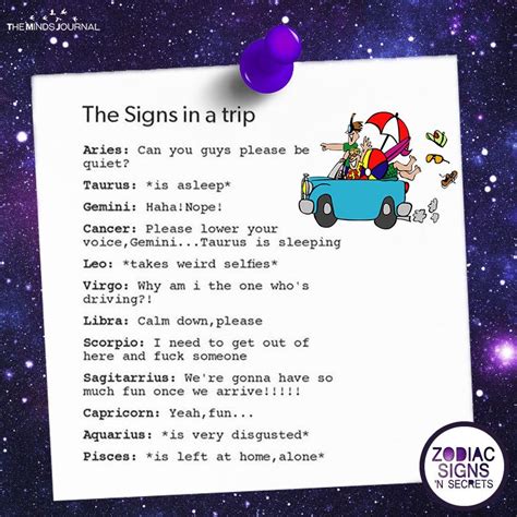 Specifically, her stomach will take most of the stress. The Signs In A Trip | Zodiac signs leo, Zodiac star signs ...
