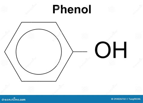 Chemical Structure Of Phenol Aromatic Compound Stock Illustration