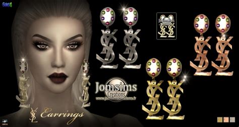 Earrings At Jomsims Creations Sims 4 Updates