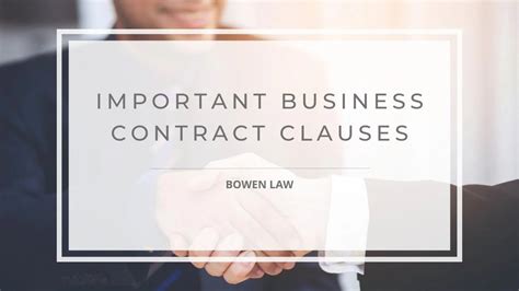 Five Important Clauses In A Business Contract