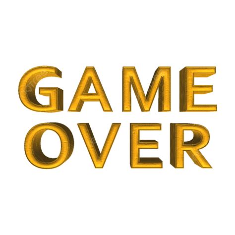 Game Over 3d Images Game Over 3d Golden Word Effect 3d Game Over
