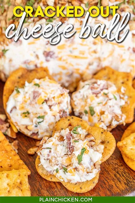 Cracked Out Cheese Ball Easy Cheese Ball Recipe Loaded With Cheddar Bacon And Ranch I Am