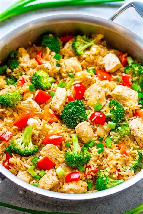 Chicken And Rice Skillet With Veggies Averie Cooks