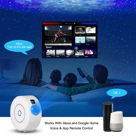 Wifi smart star projector tuya led färgrik röststyrning starry sky