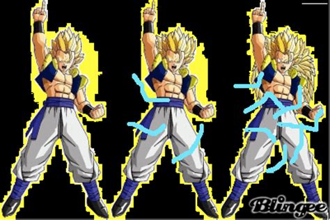 In dragon ball z/super what is the difference between gogeta and vegito. Gogeta SSj, SSJ2, SSJ3. Picture #37532706 | Blingee.com
