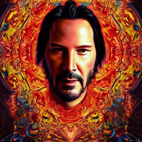 Portrait Of Keanu Reeves Hyper Detailed Masterpiece Stable