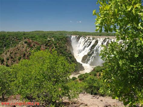 The Ruacana Falls On The Kunene River Surrounded By Xerophytic Tropical