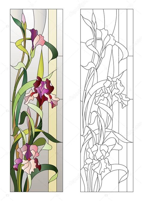 Save big on quality stained glass. Floral stained-glass pattern — Stock Vector © gamiag ...