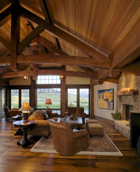 Lake Cabin Rustic Living Room Denver By Lynne Barton Bier Home On The Range Interiors