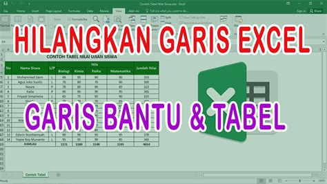 Cara Menghilangkan Garis Di Excel Tutorial Excel Hapus Garis Bantu