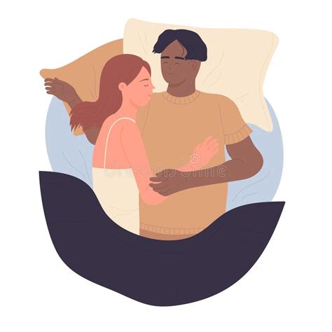 sleeping couple in bed stock illustration illustration of room 258289567