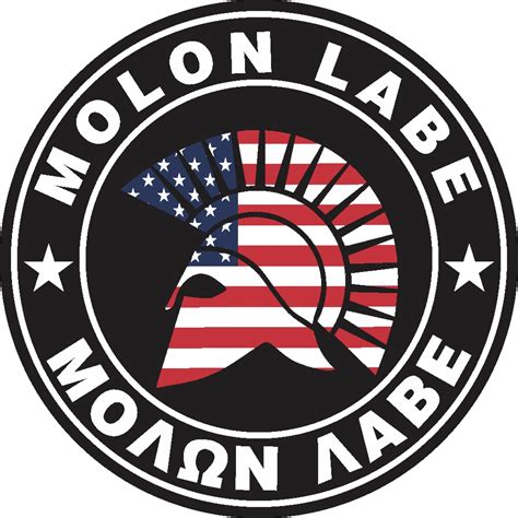 Molon Labe Round Usa Flag Decal Sticker