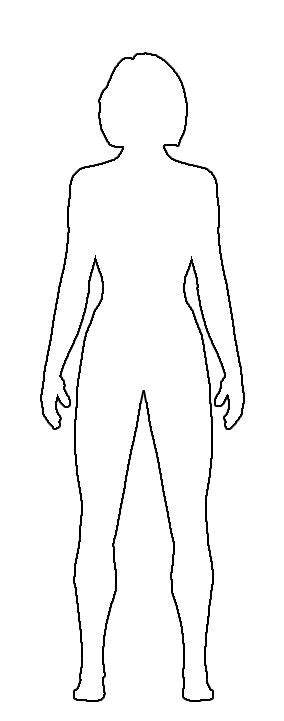 Female Costume Template Coloring Pages