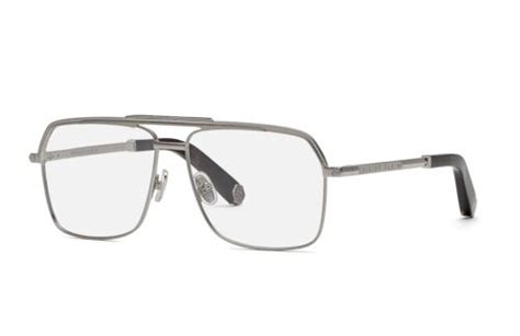 New Philipp Plein Vpp085m 0e56 Total Shiny Ruthenium W Matt S Eyeglasses Ebay