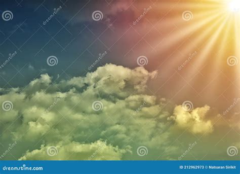 Beautiful Sunset Sky And Clouds With Dramatic Light Twilight Sky And