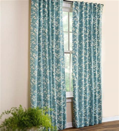 Plow And Hearth Floral Homespun Insulated Rod Pocket Single Curtain Panel And Reviews Wayfair