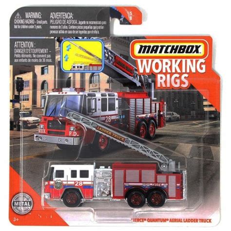 Matchbox Working Rigs Pierce Quantum Aerial Ladder Truck 1 Bakers